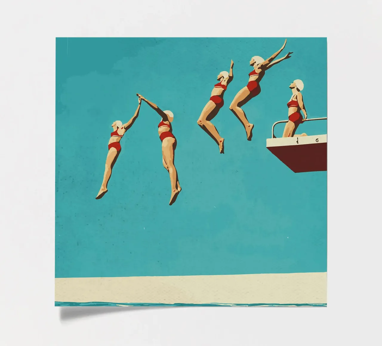 Sequential dive sticker sheet by Rita