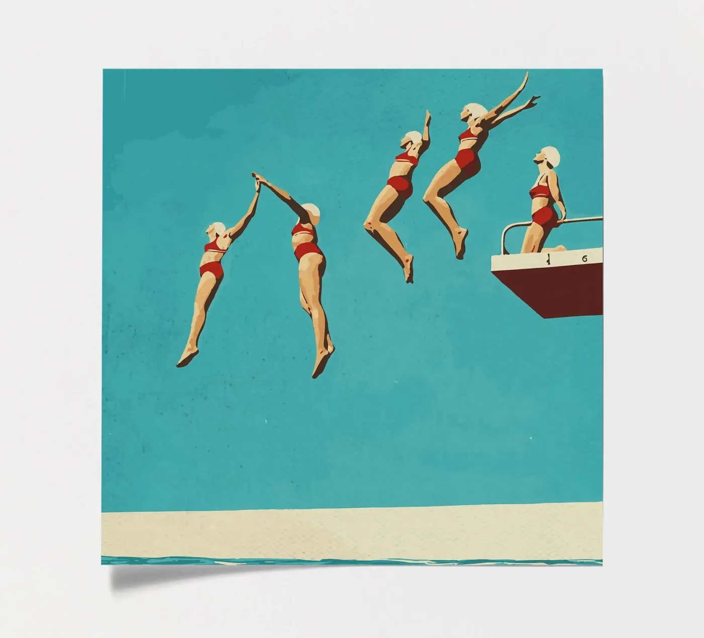 Sequentiële duik stickervel van Rita