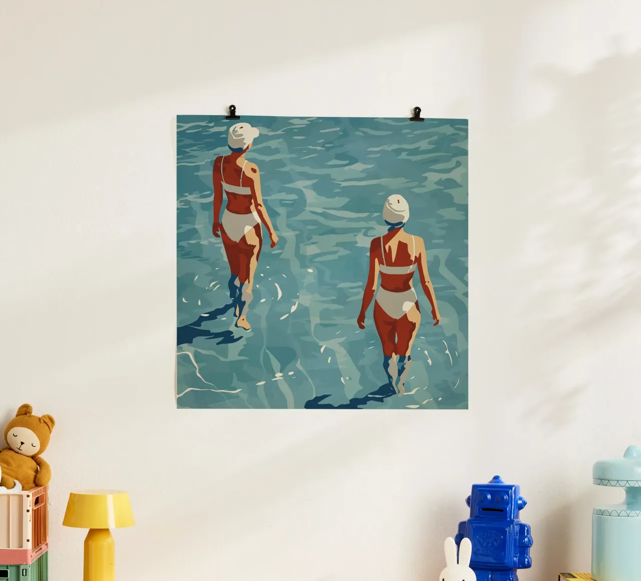 Sorelle poster con telaio in alluminio da Rita