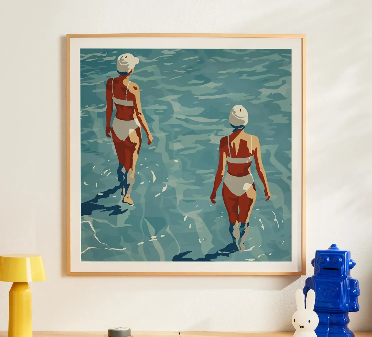 Sorelle poster con telaio in alluminio da Rita