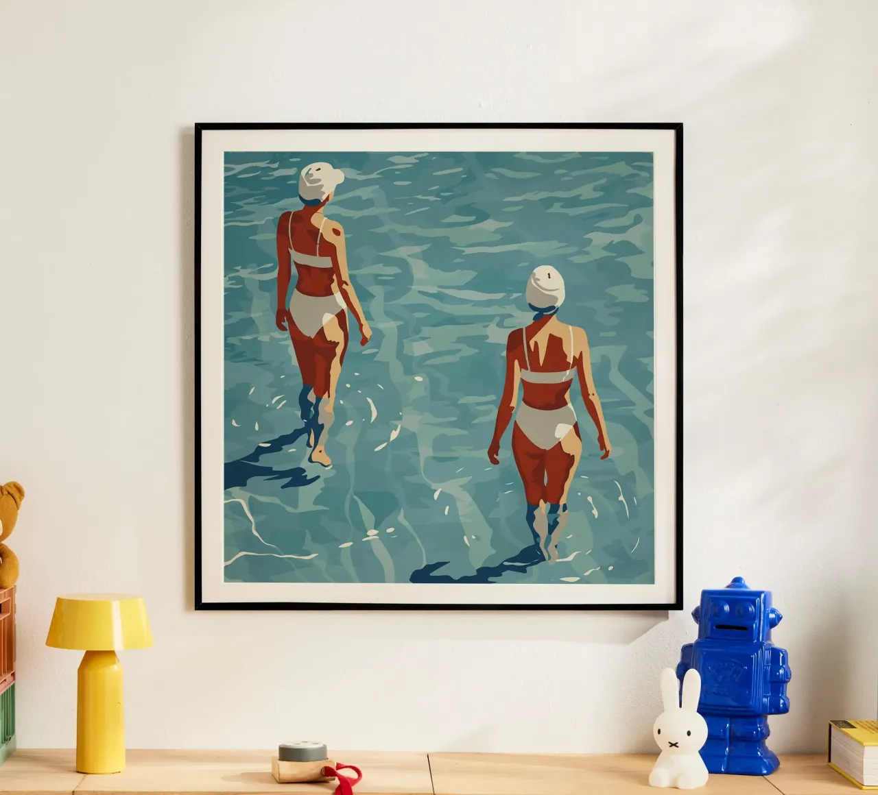 Sorelle poster con telaio in alluminio da Rita