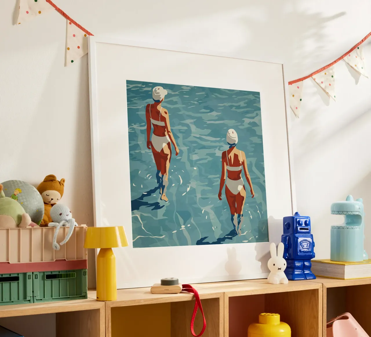 Sorelle poster con telaio in alluminio da Rita