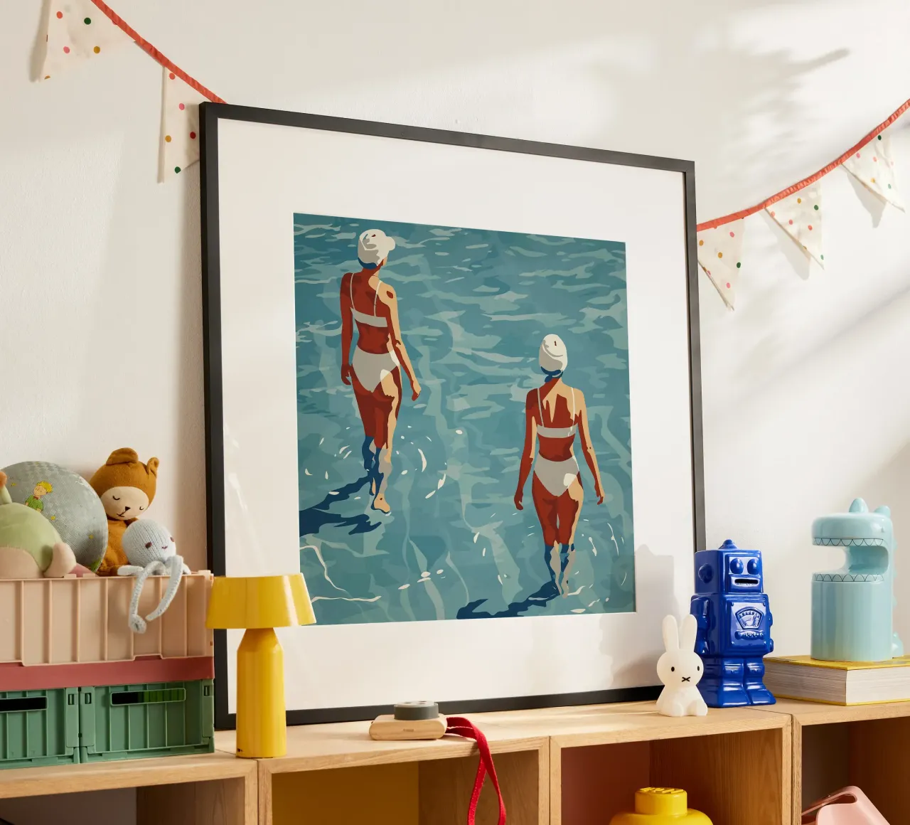 Sorelle poster con telaio in alluminio da Rita