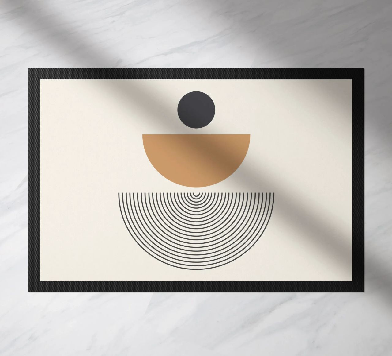 Abstract Boho mid century Pattern 01 doormat by Paigaam Studio