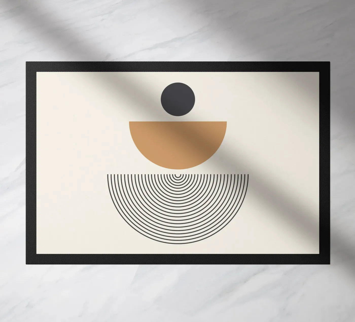 Abstract Boho mid century Pattern 01 doormat by Paigaam Studio