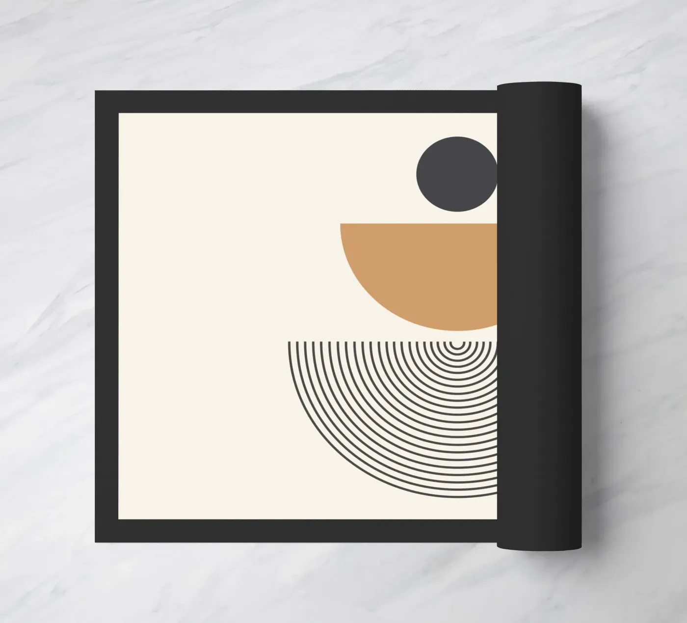 Abstract Boho mid century Pattern 01 doormat by Paigaam Studio