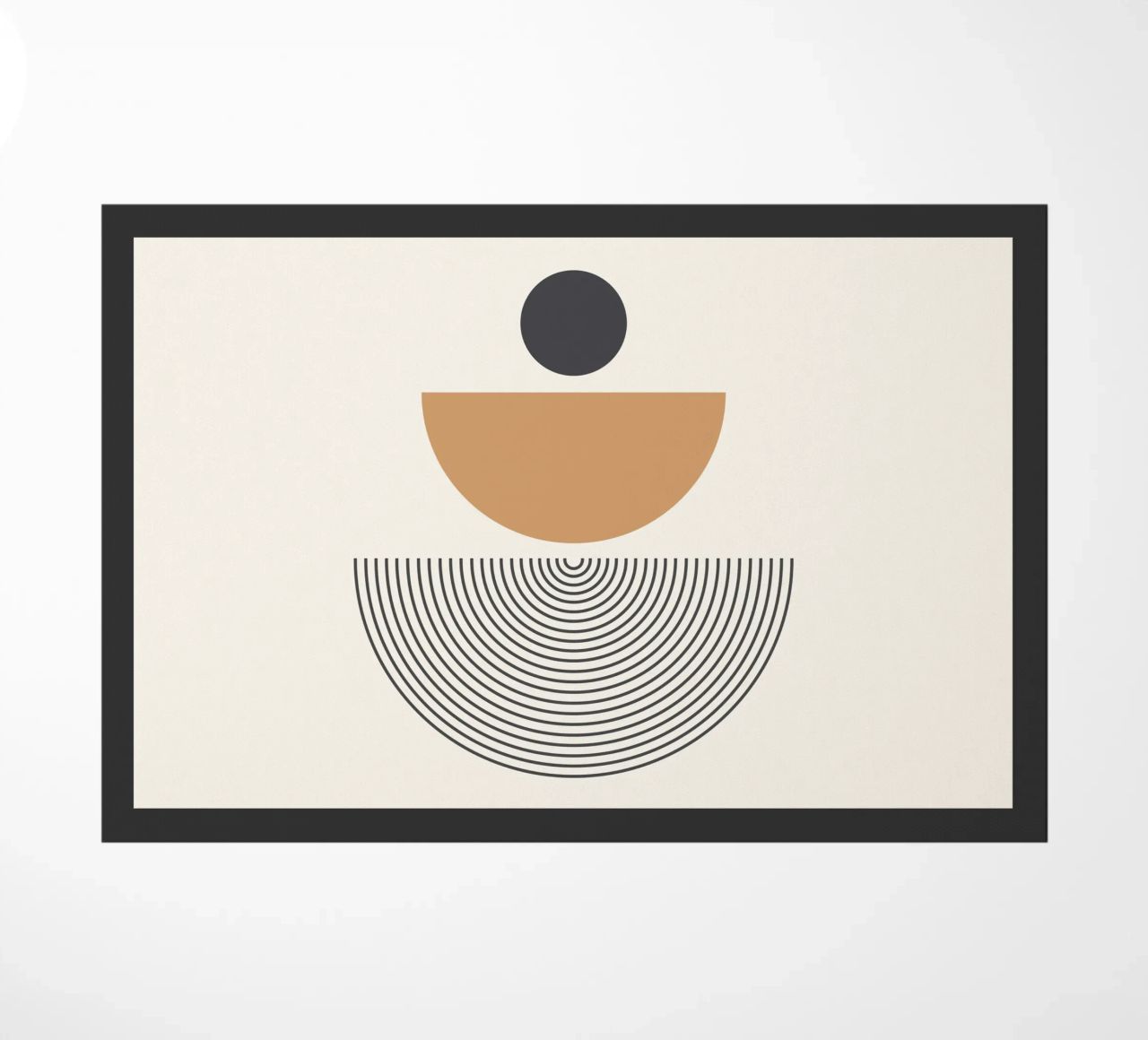 Abstract Boho mid century Pattern 01 doormat by Paigaam Studio