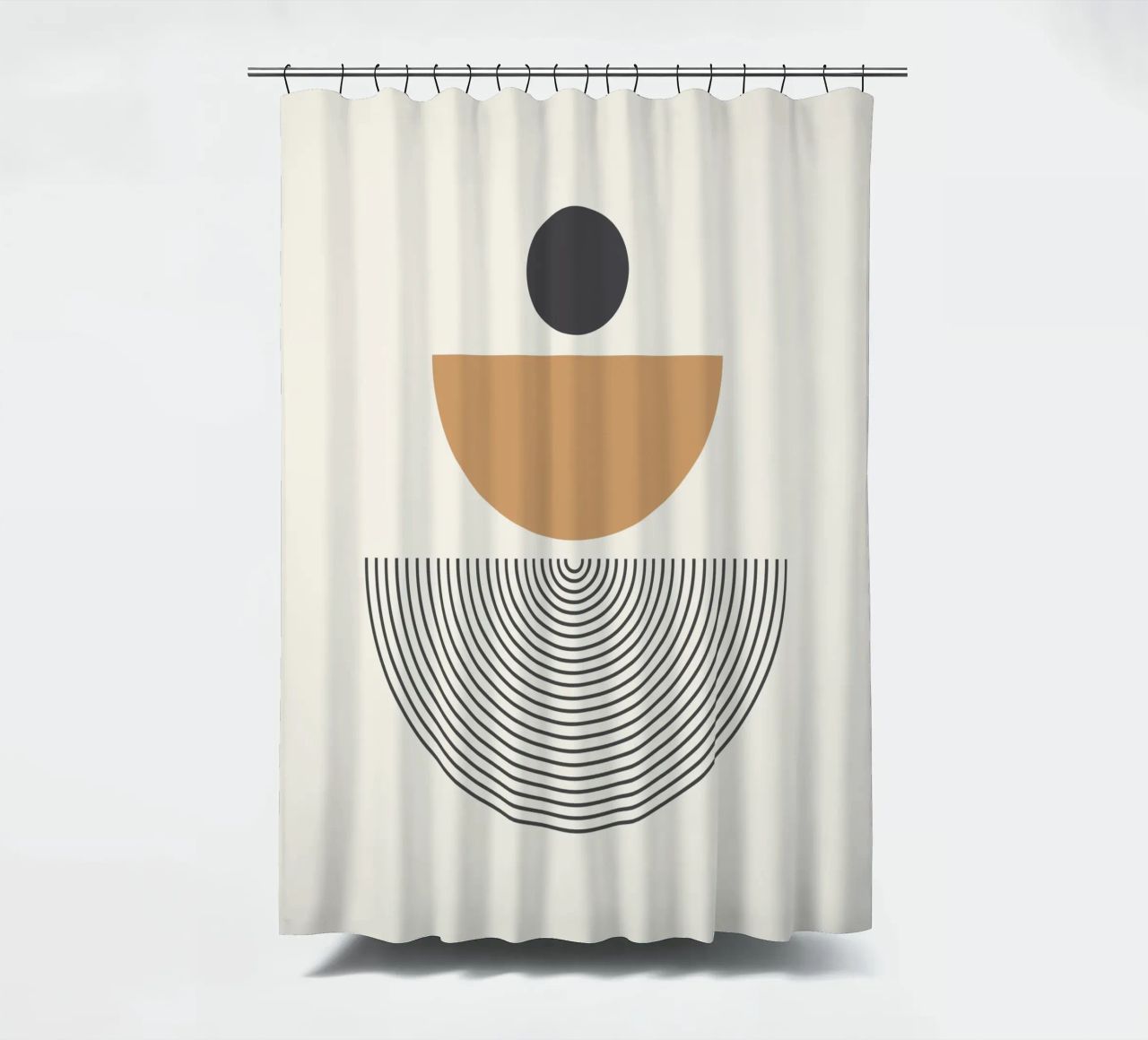 Abstract Boho mid century Pattern 01 shower curtain by Paigaam Studio
