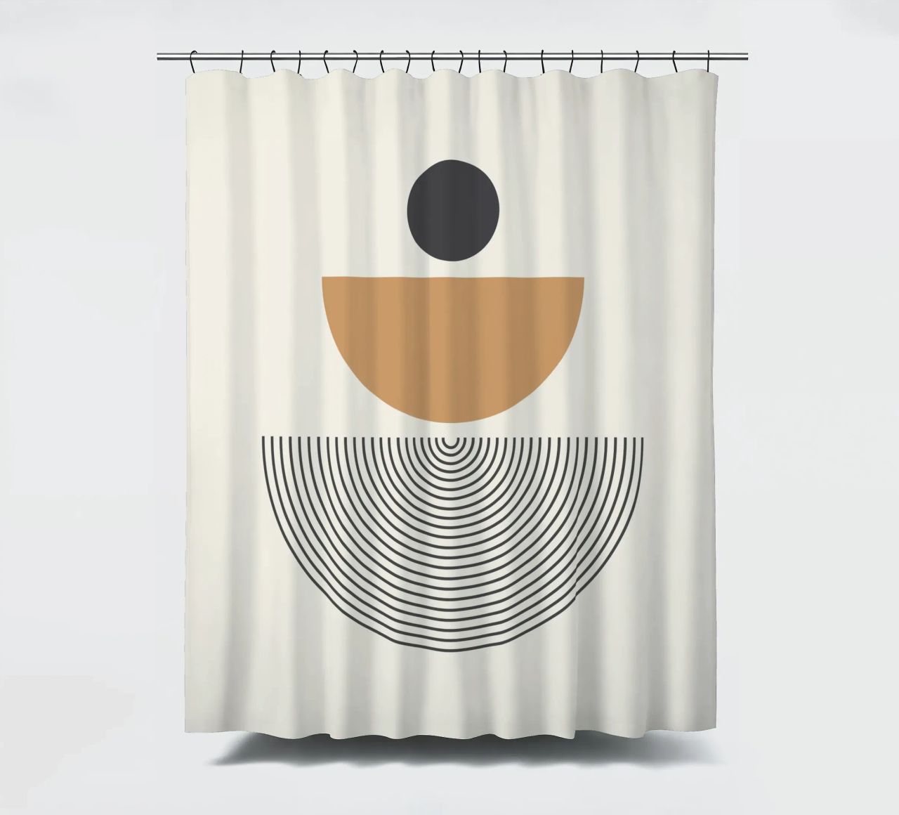 Abstract Boho mid century Pattern 01 shower curtain by Paigaam Studio