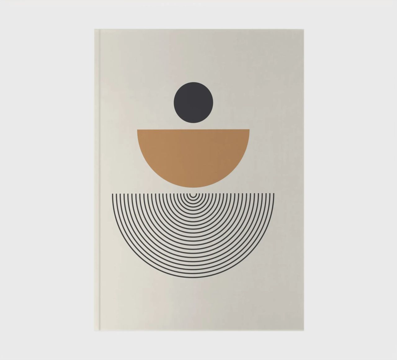 Abstract Boho mid century Pattern 01 notebook by Paigaam Studio