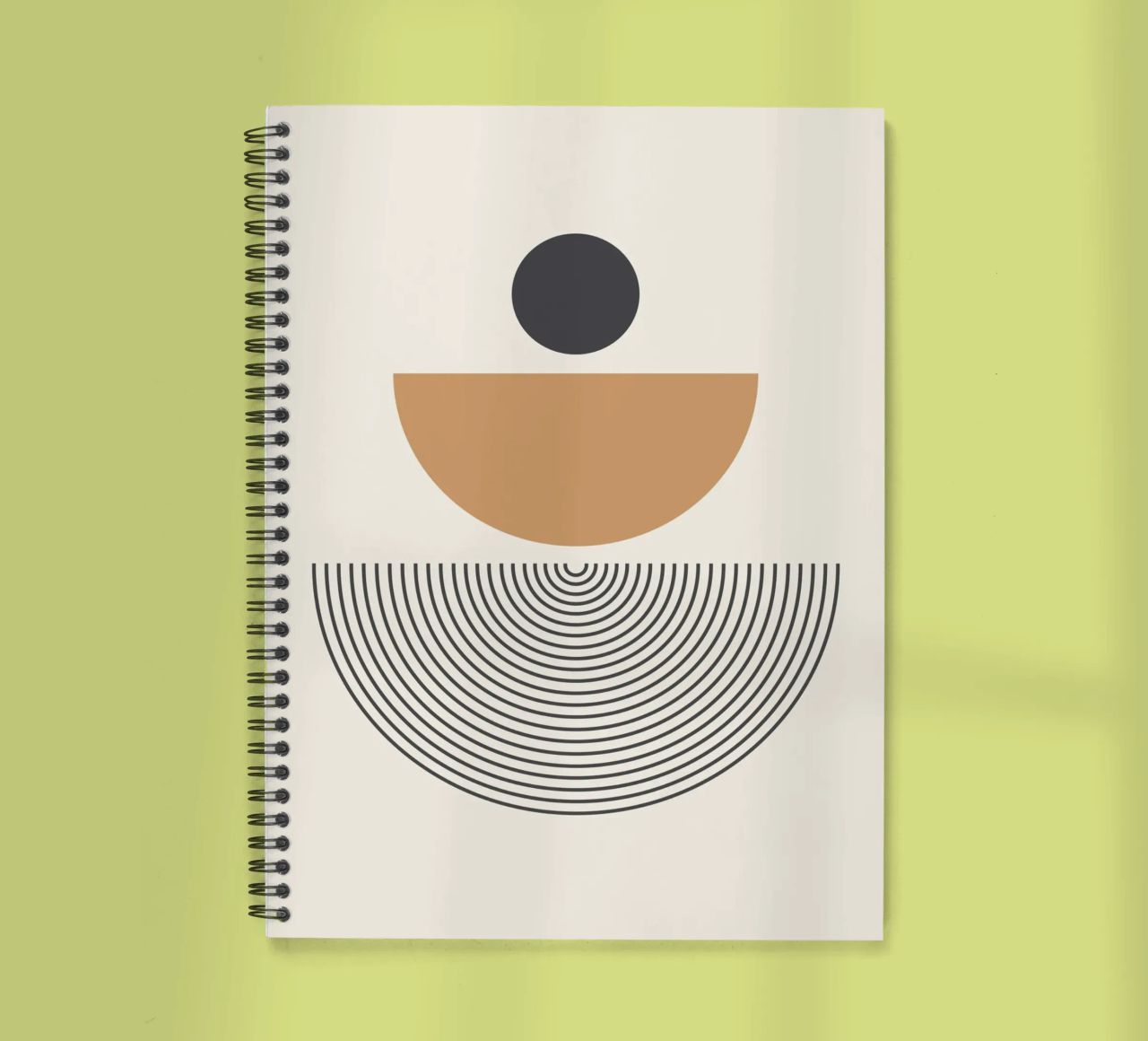 Abstract Boho mid century Pattern 01 spiral notebook by Paigaam Studio