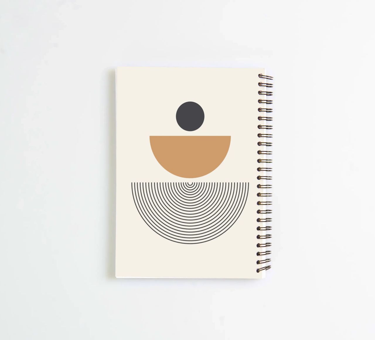 Abstract Boho mid century Pattern 01 spiral notebook by Paigaam Studio