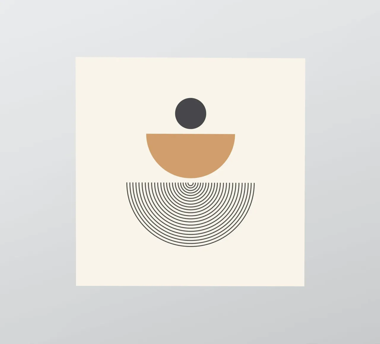 Astratto Boho metà secolo Pattern 01 adesivo da Paigaam Studio