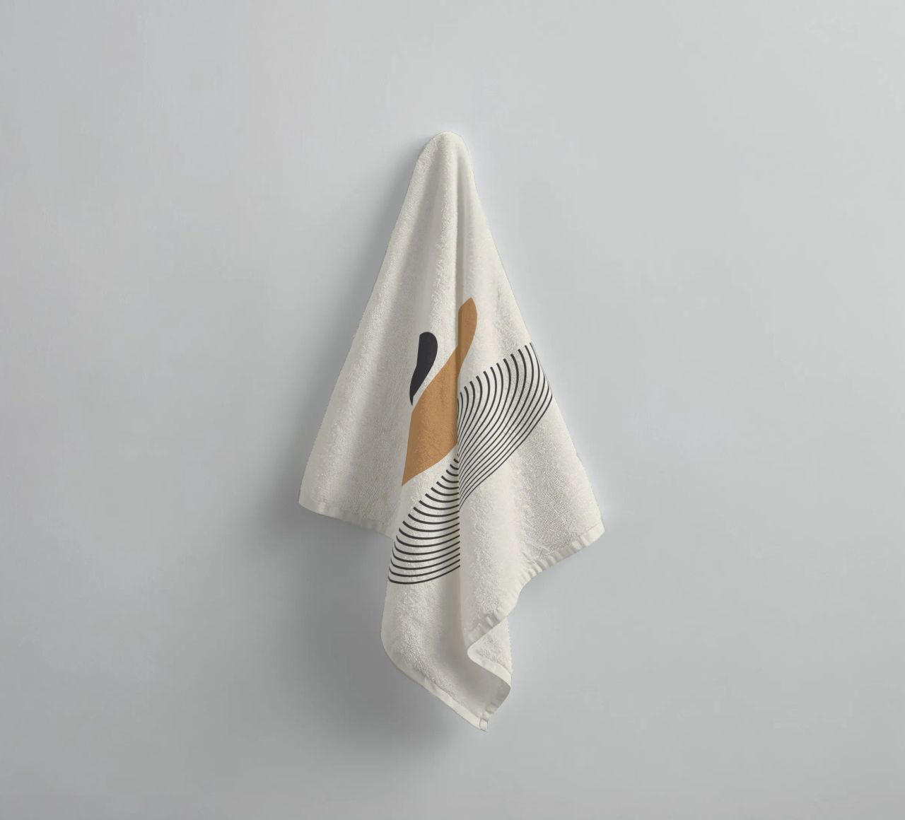 Abstract Boho mid century Pattern 01 towel by Paigaam Studio
