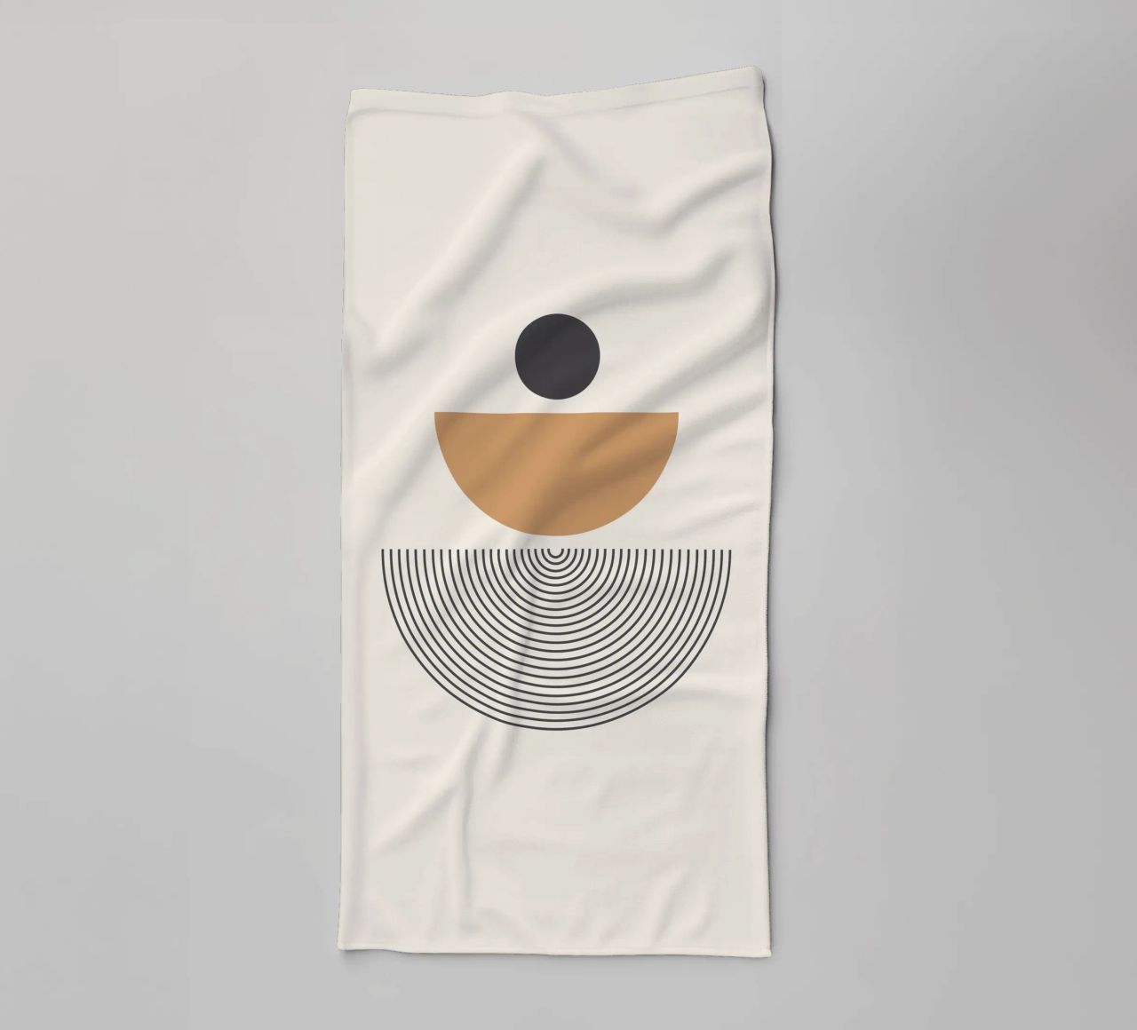 Abstract Boho mid century Pattern 01 towel by Paigaam Studio
