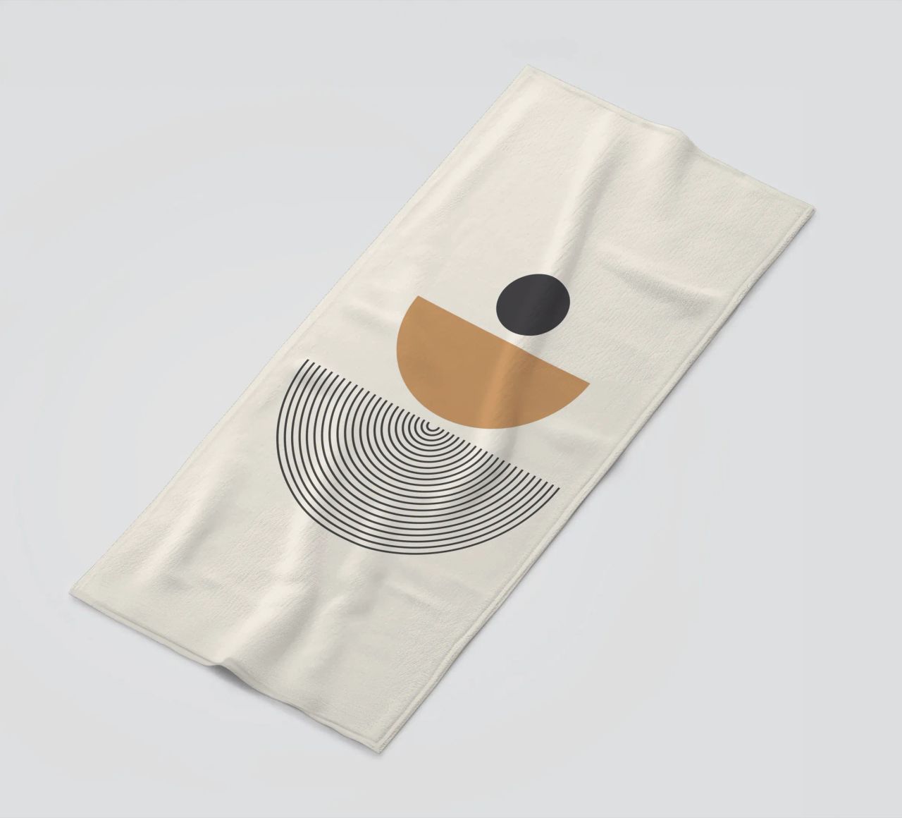 Abstract Boho mid century Pattern 01 beach towel by Paigaam Studio