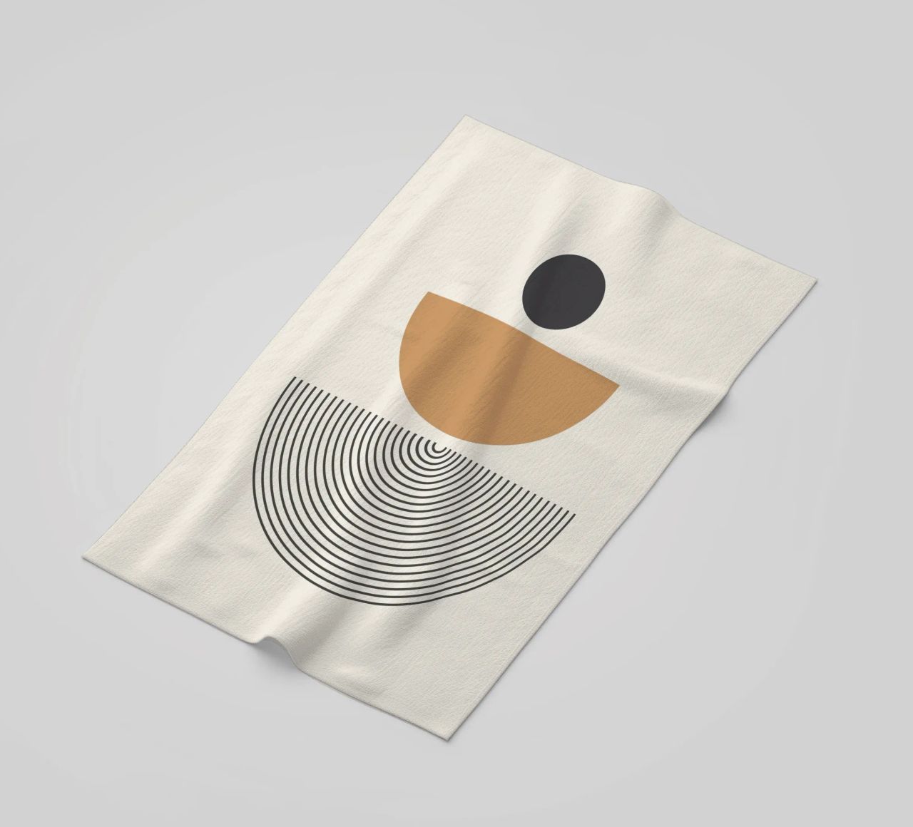 Abstract Boho mid century Pattern 01 beach towel by Paigaam Studio