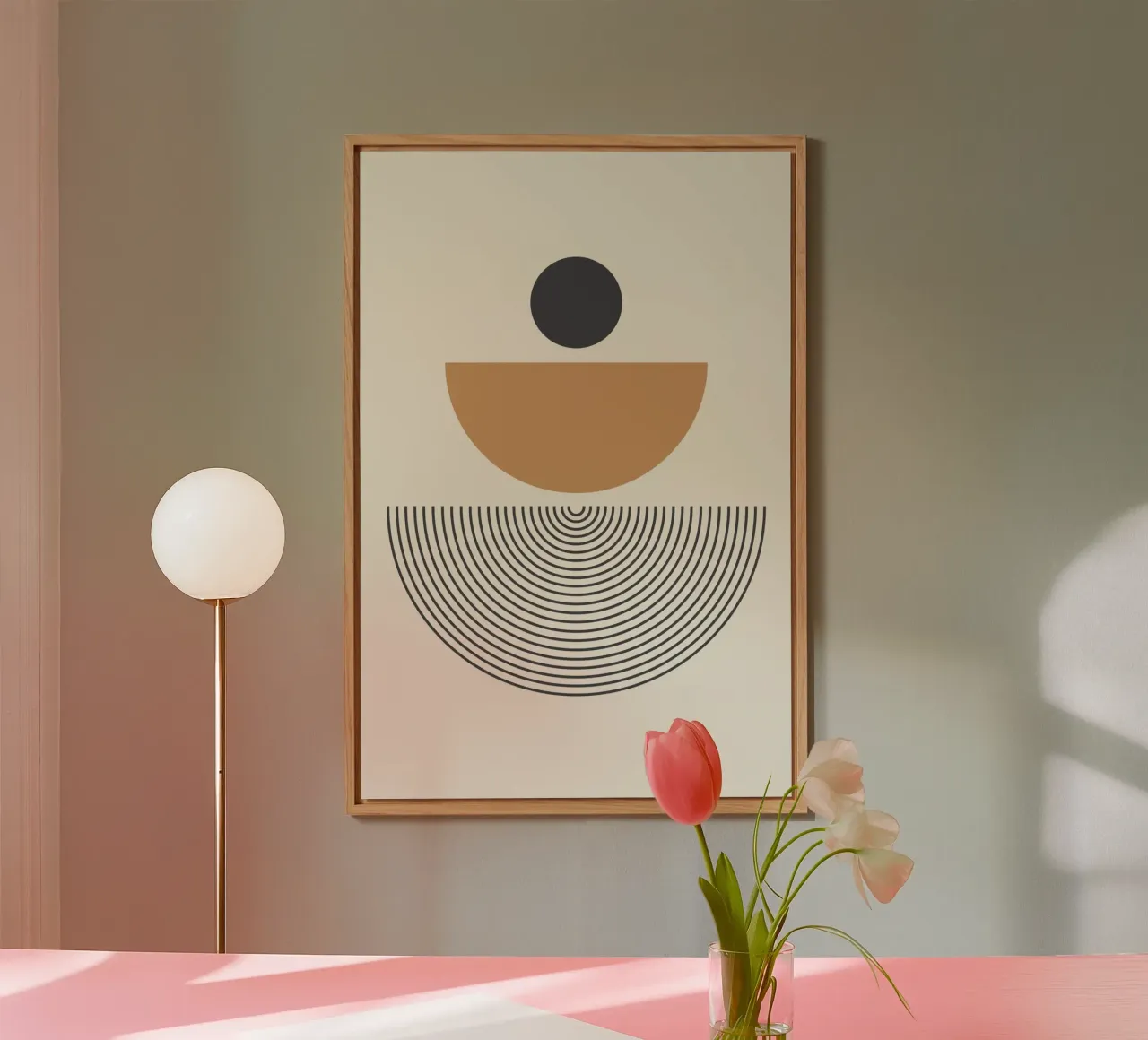 Astratto Boho metà secolo Pattern 01 alluminio dibond da Paigaam Studio