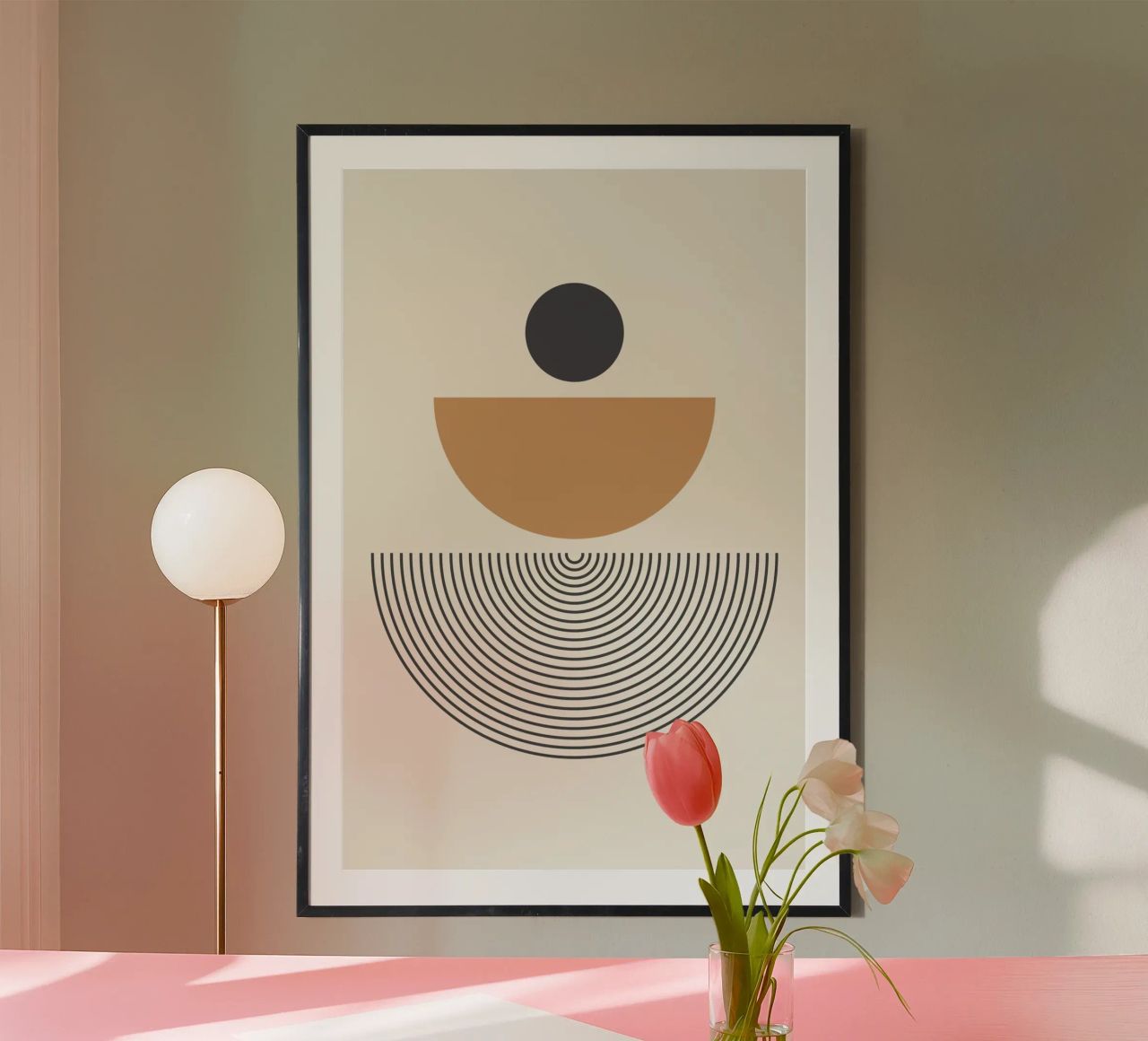 Abstract Boho mid century Pattern 01 poster by Paigaam Studio
