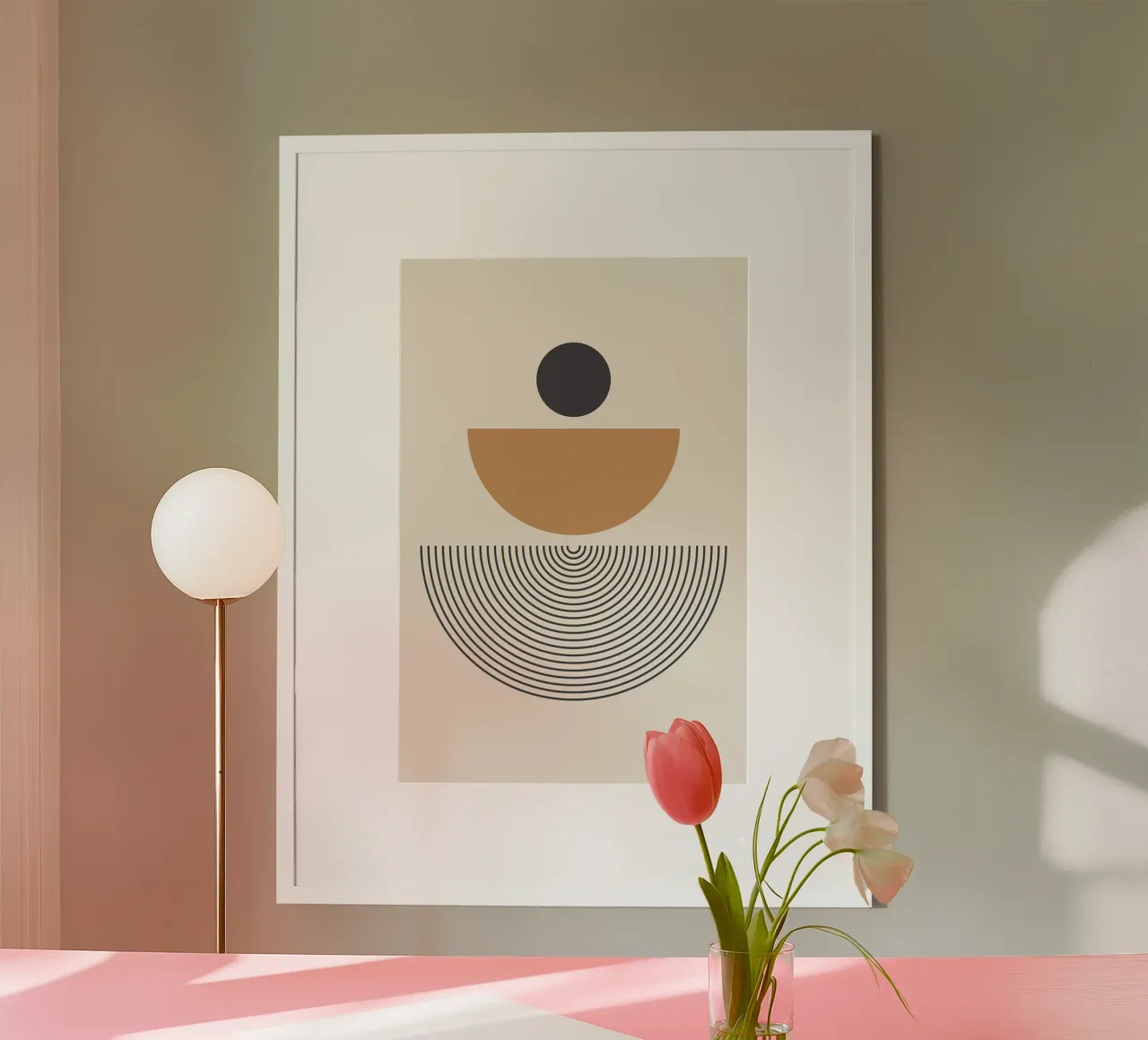 Abstrakt Boho Mitte des Jahrhunderts Muster 01 Hahnemühle von Paigaam Studio