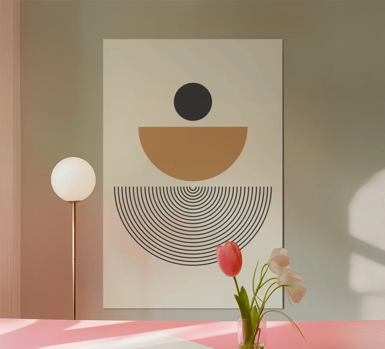 Abstrakt Boho Mitte des Jahrhunderts Muster 01 Hahnemühle von Paigaam Studio