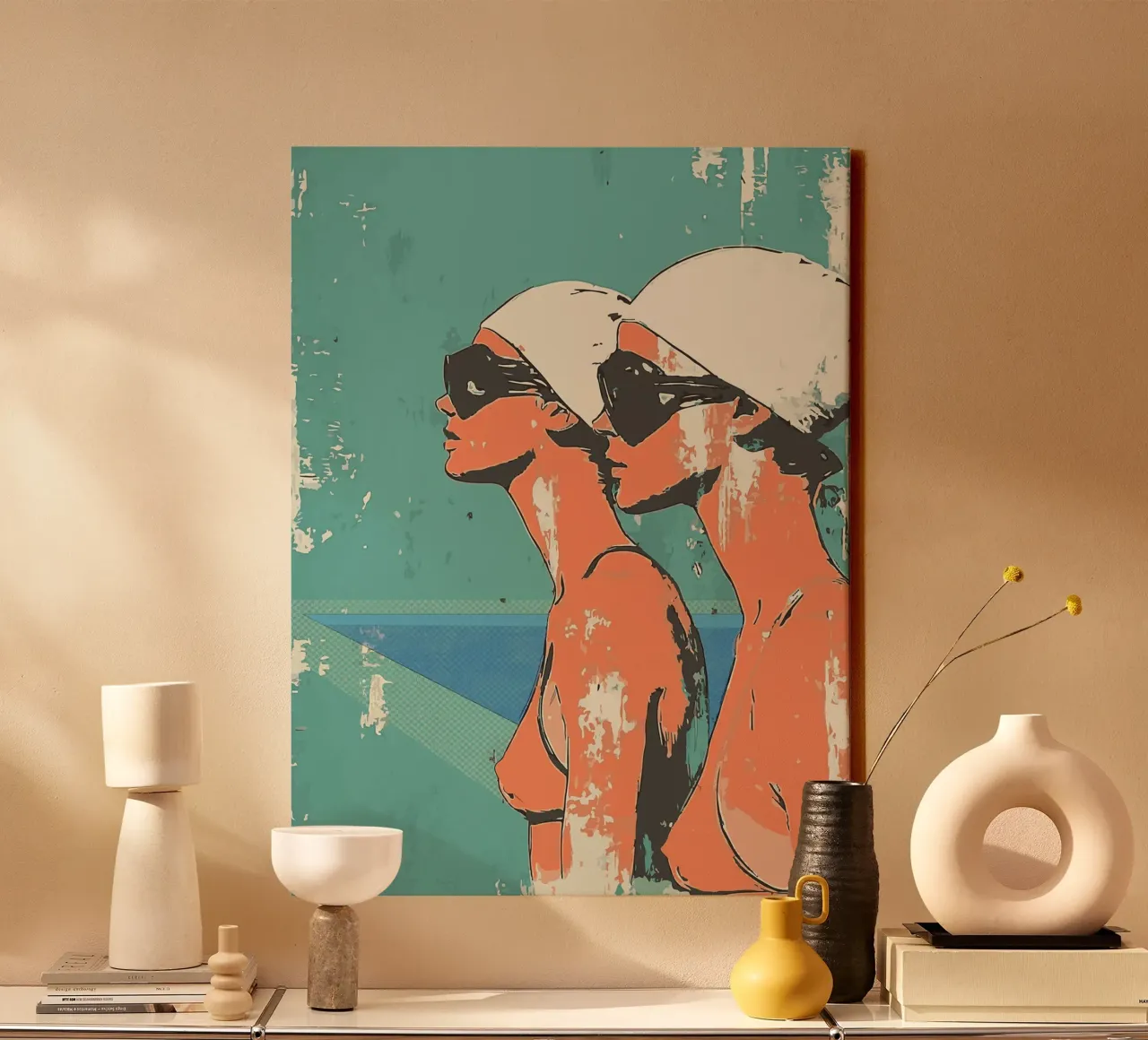 Zwemherinneringen canvas met Baklijst van Rita