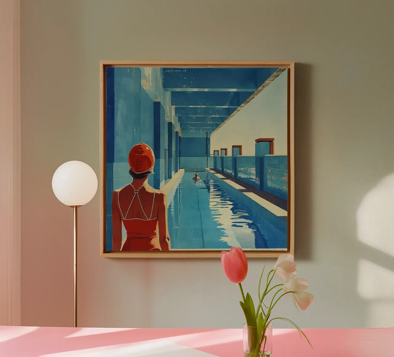 Zwemmen canvas met Baklijst van Rita