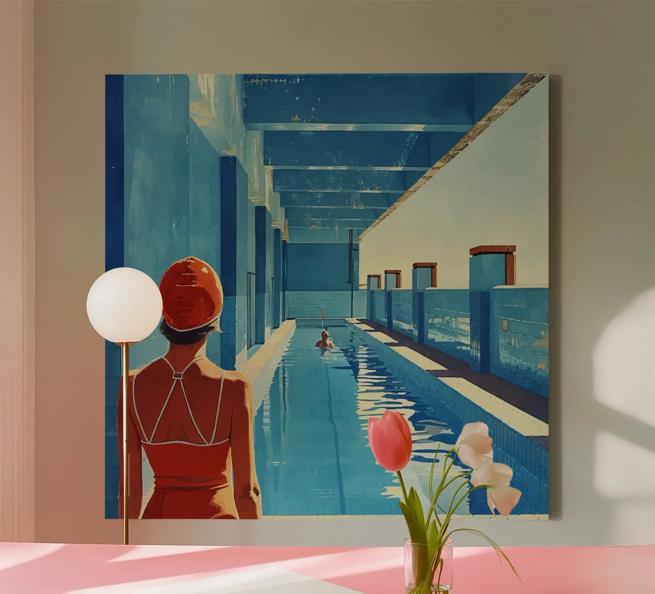 Zwemmen canvas met Baklijst van Rita