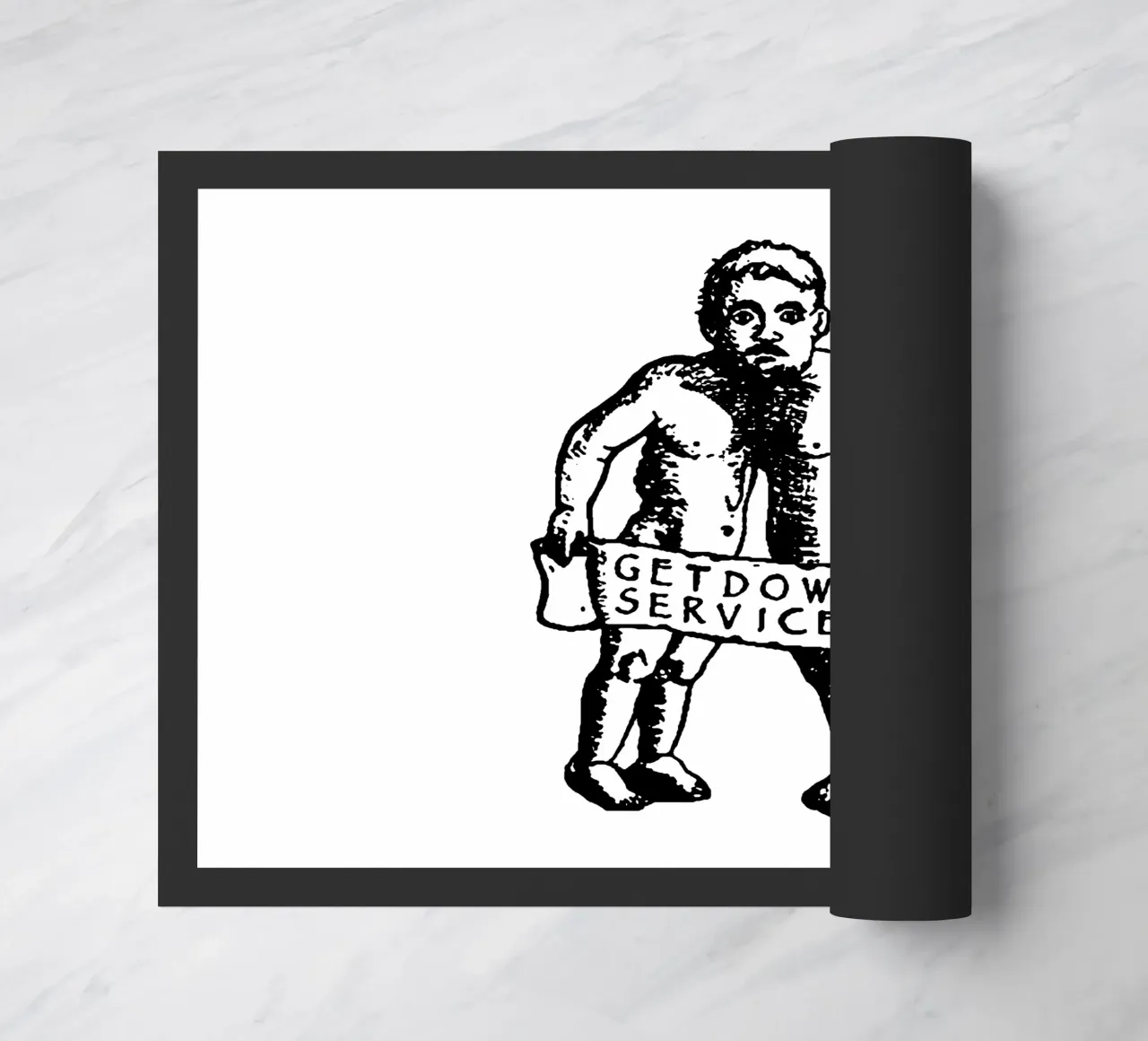 Silhouette Style Getdown Service doormat by igoshdesigns