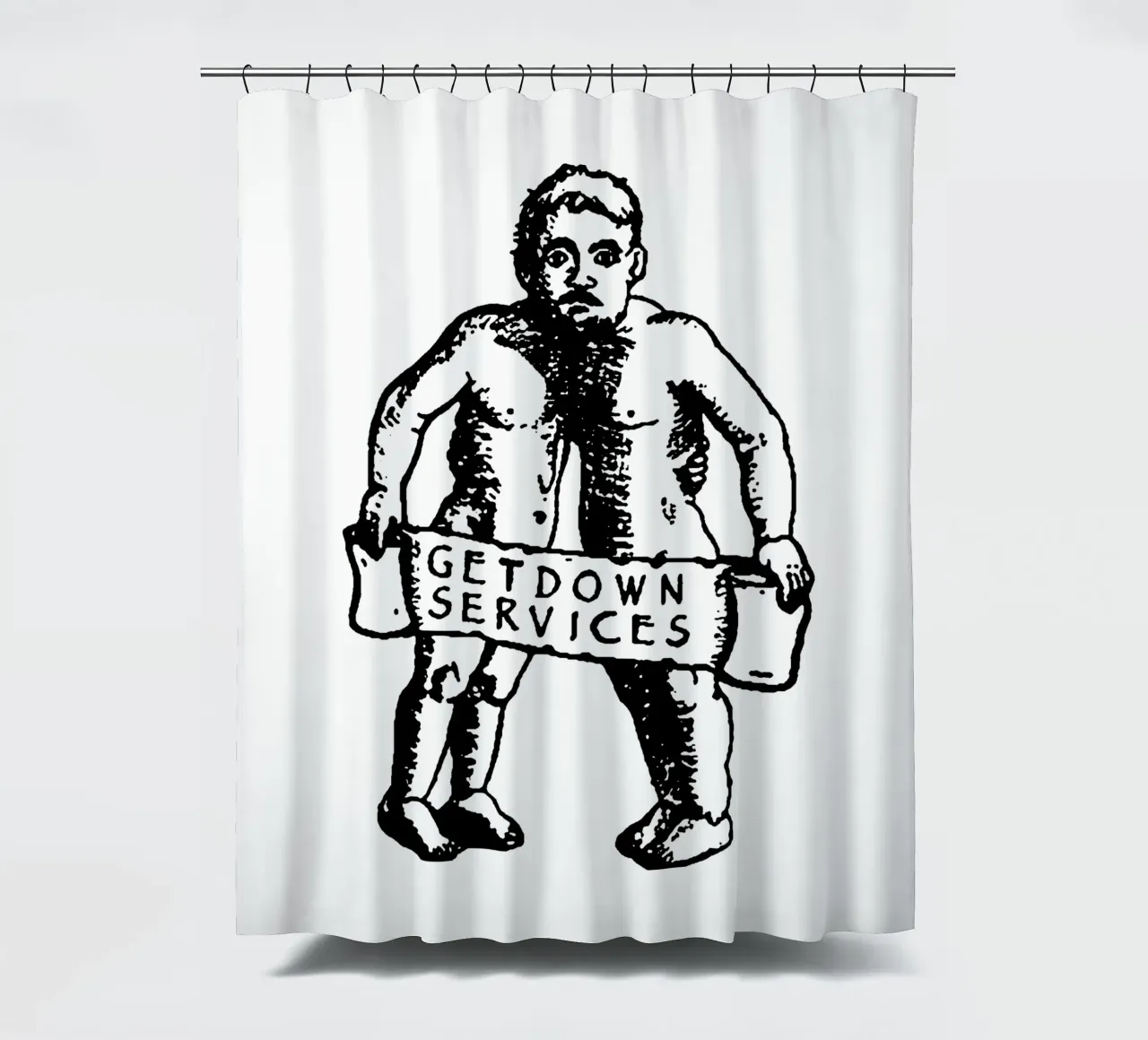Silhouette Style Getdown Service Duschvorhang von igoshdesigns