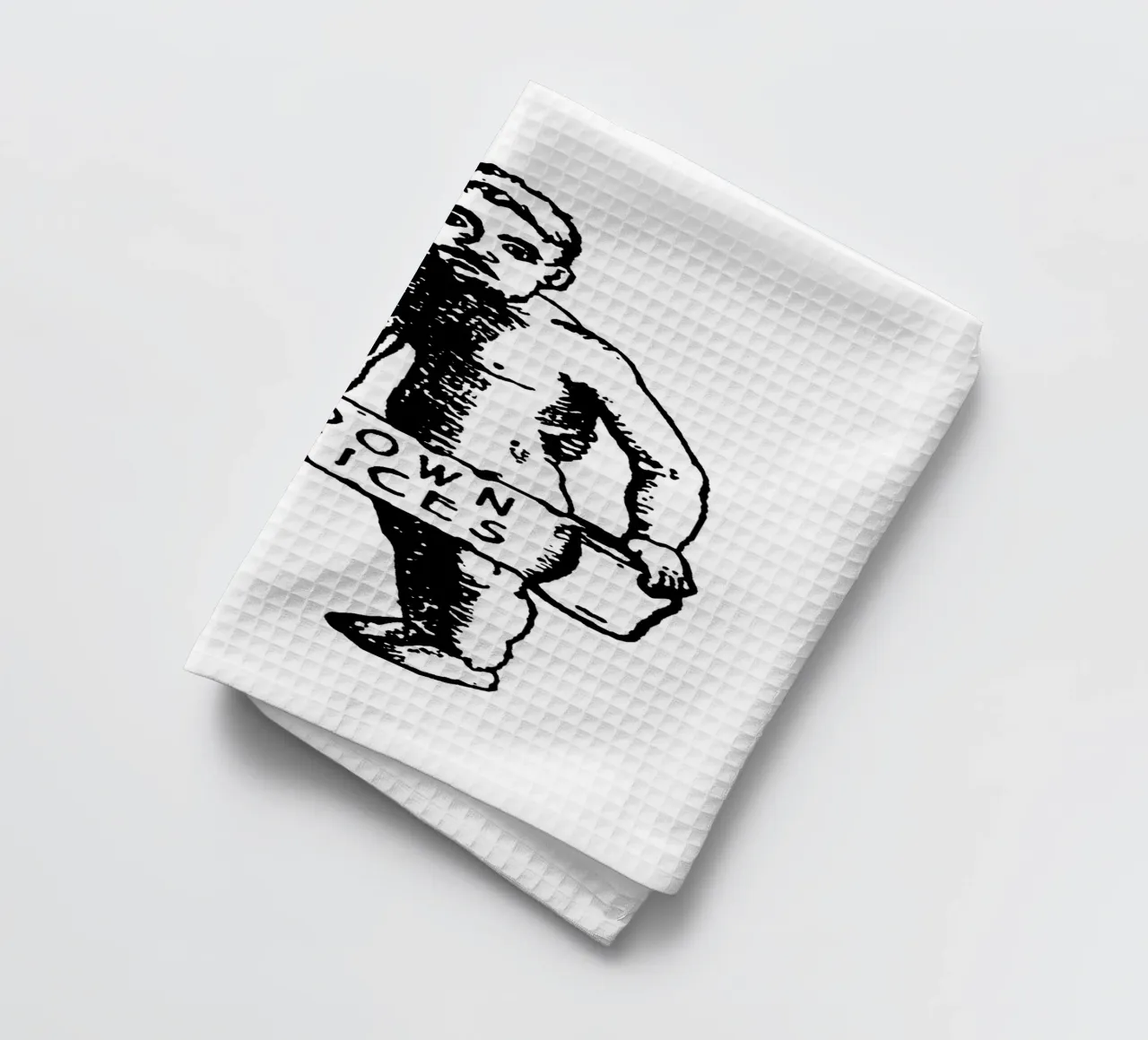 Silhouette Style Getdown Service tea towel by igoshdesigns