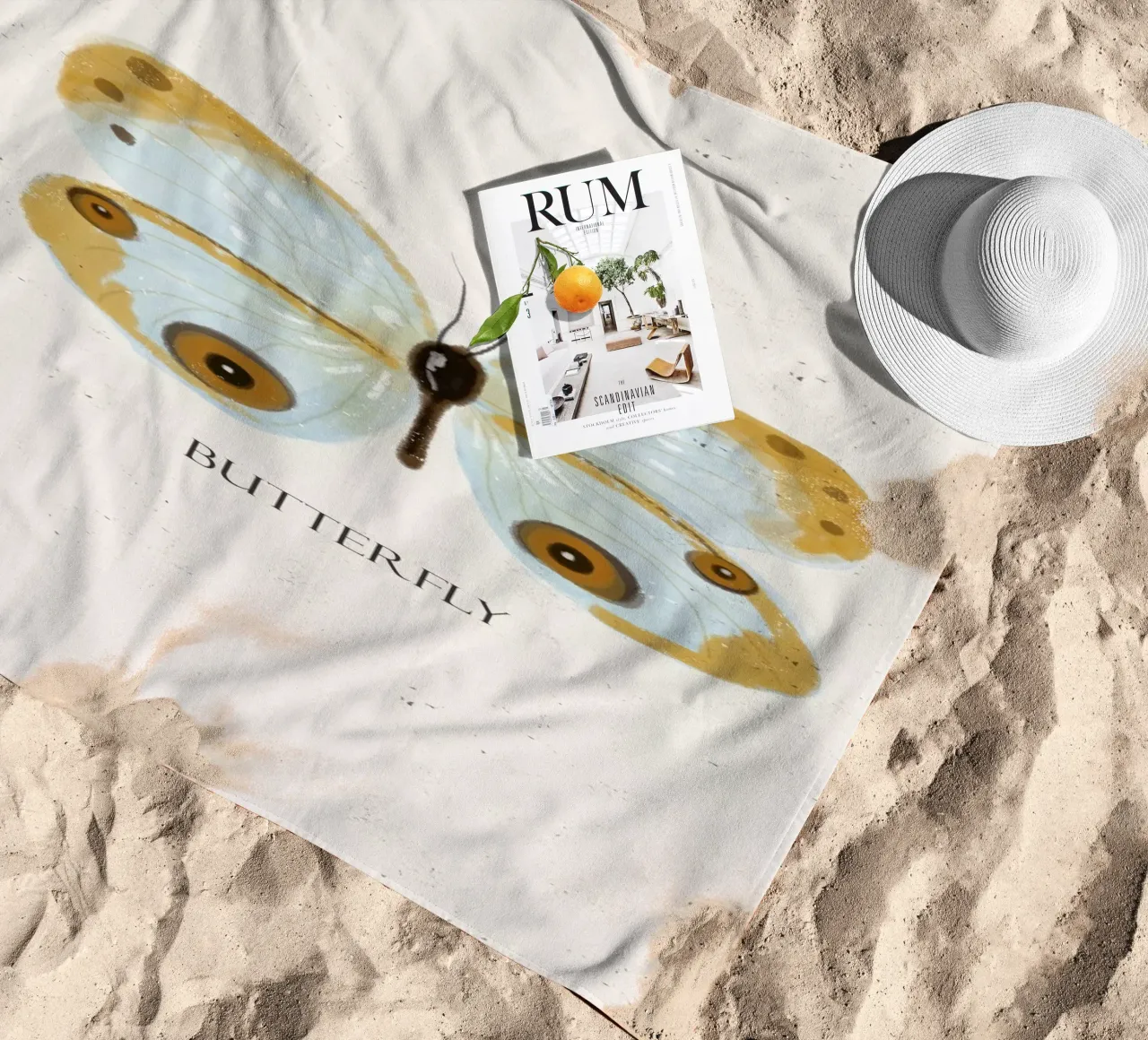 Farfalla telo mare da Indigo Rain