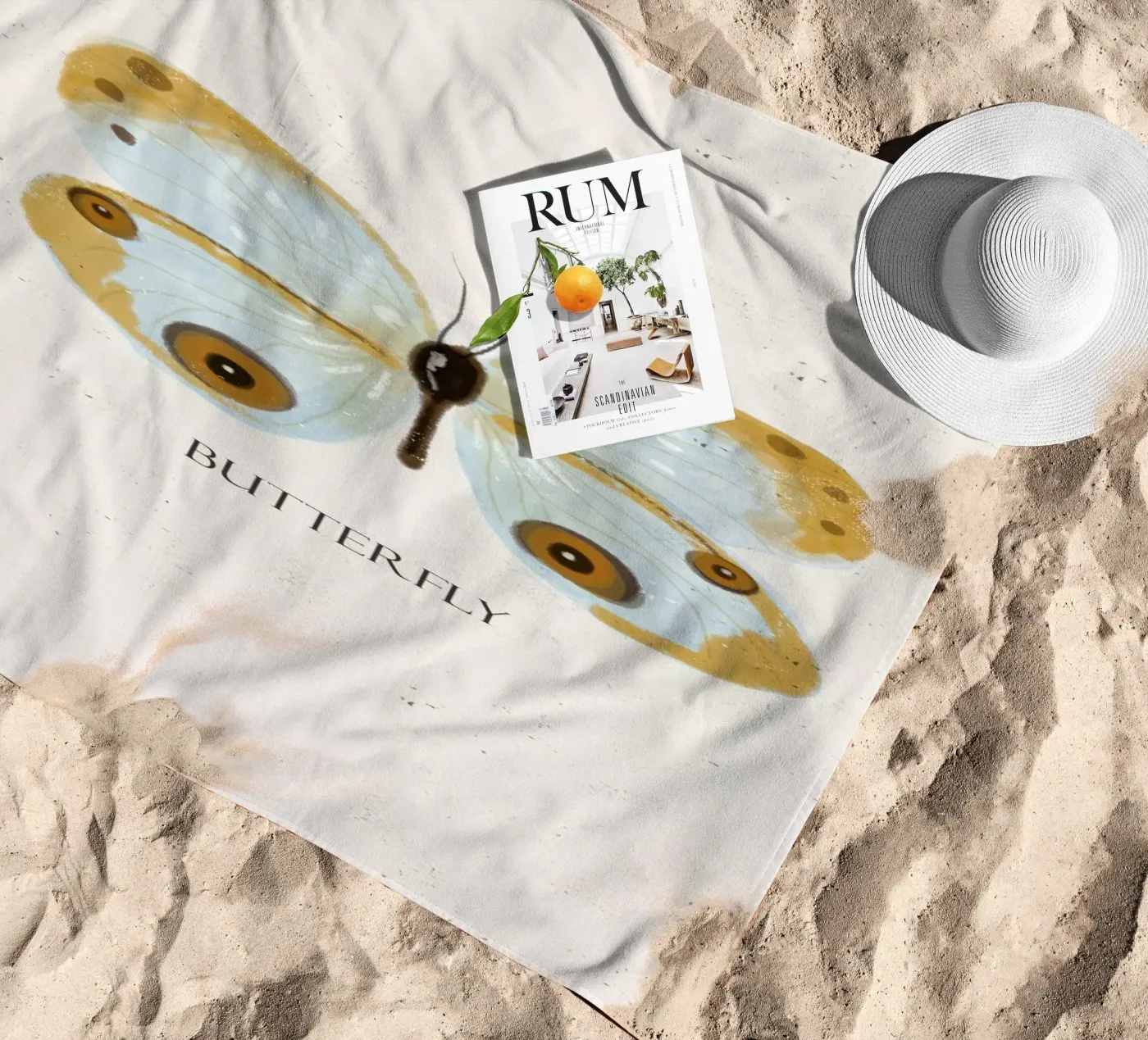 Farfalla telo mare da Indigo Rain