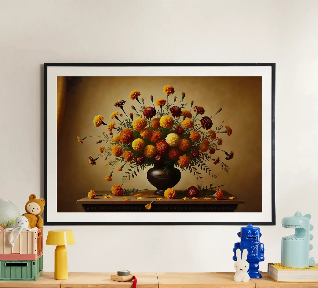 Bouquet di calendule vittoriane poster da VintageBotanics
