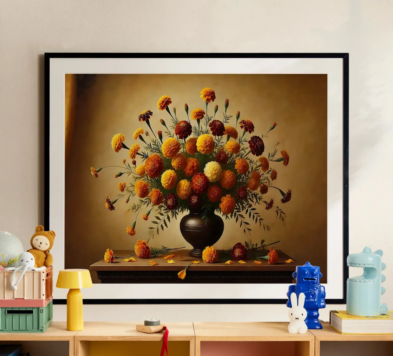 Bouquet di calendule vittoriane poster da VintageBotanics