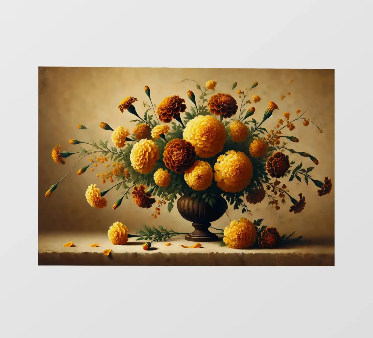 Bouquet di calendule vittoriane telo in pvc da VintageBotanics
