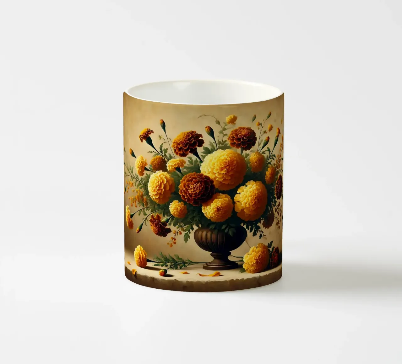 Bouquet di calendule vittoriane tazza in ceramica da VintageBotanics