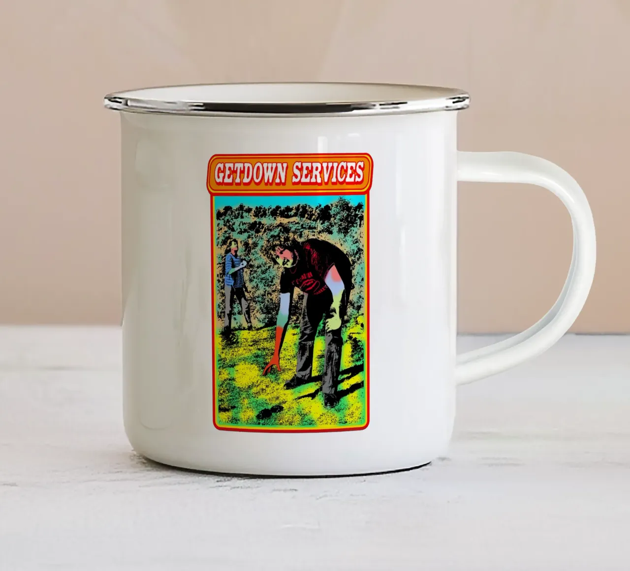 Servizio Getdown Art tazza in smalto da igoshdesigns