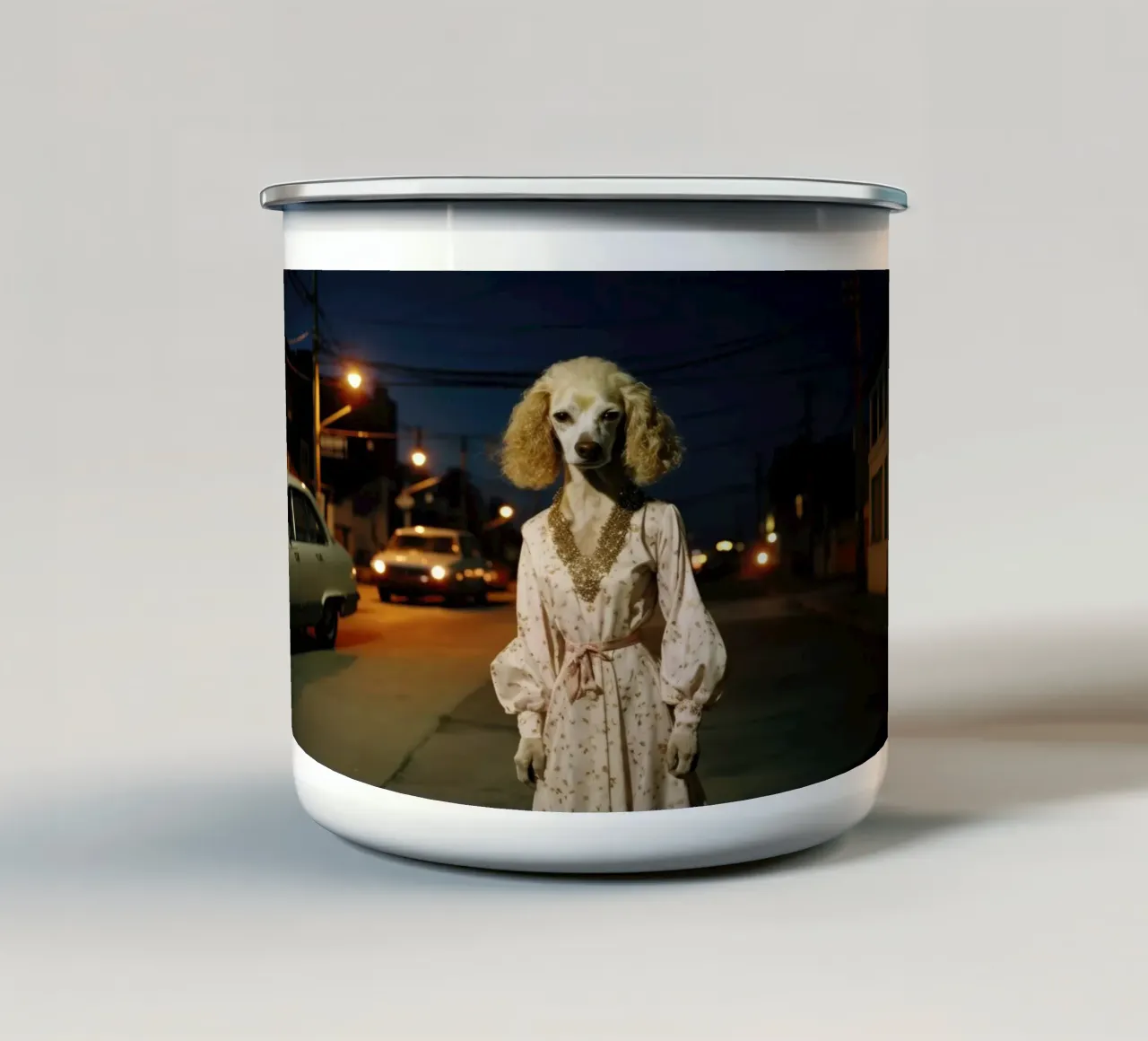 Elodie tazza in smalto da Affiches Chien Originales – Dogland