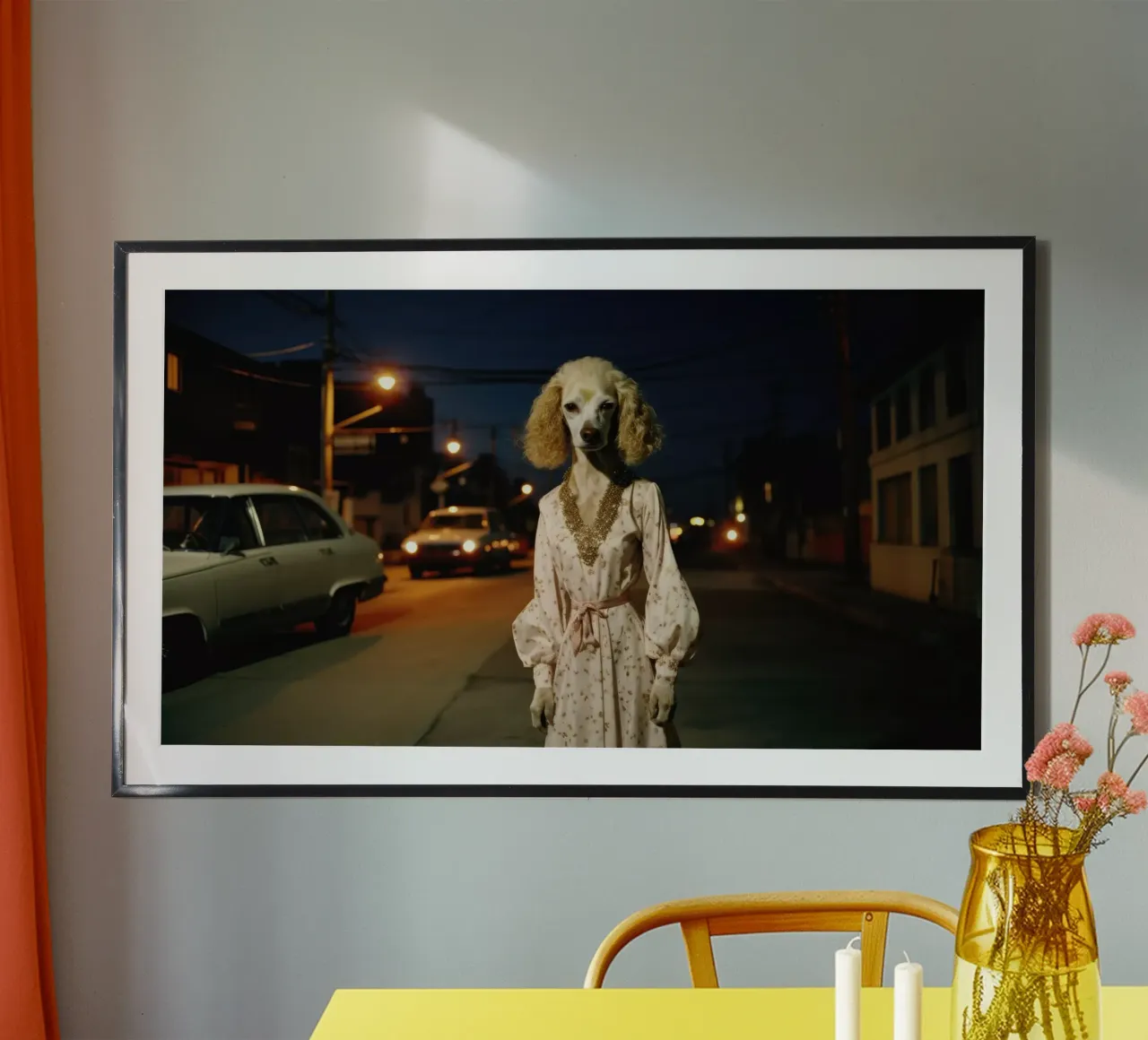 Elodie poster con telaio in legno da Affiches Chien Originales – Dogland