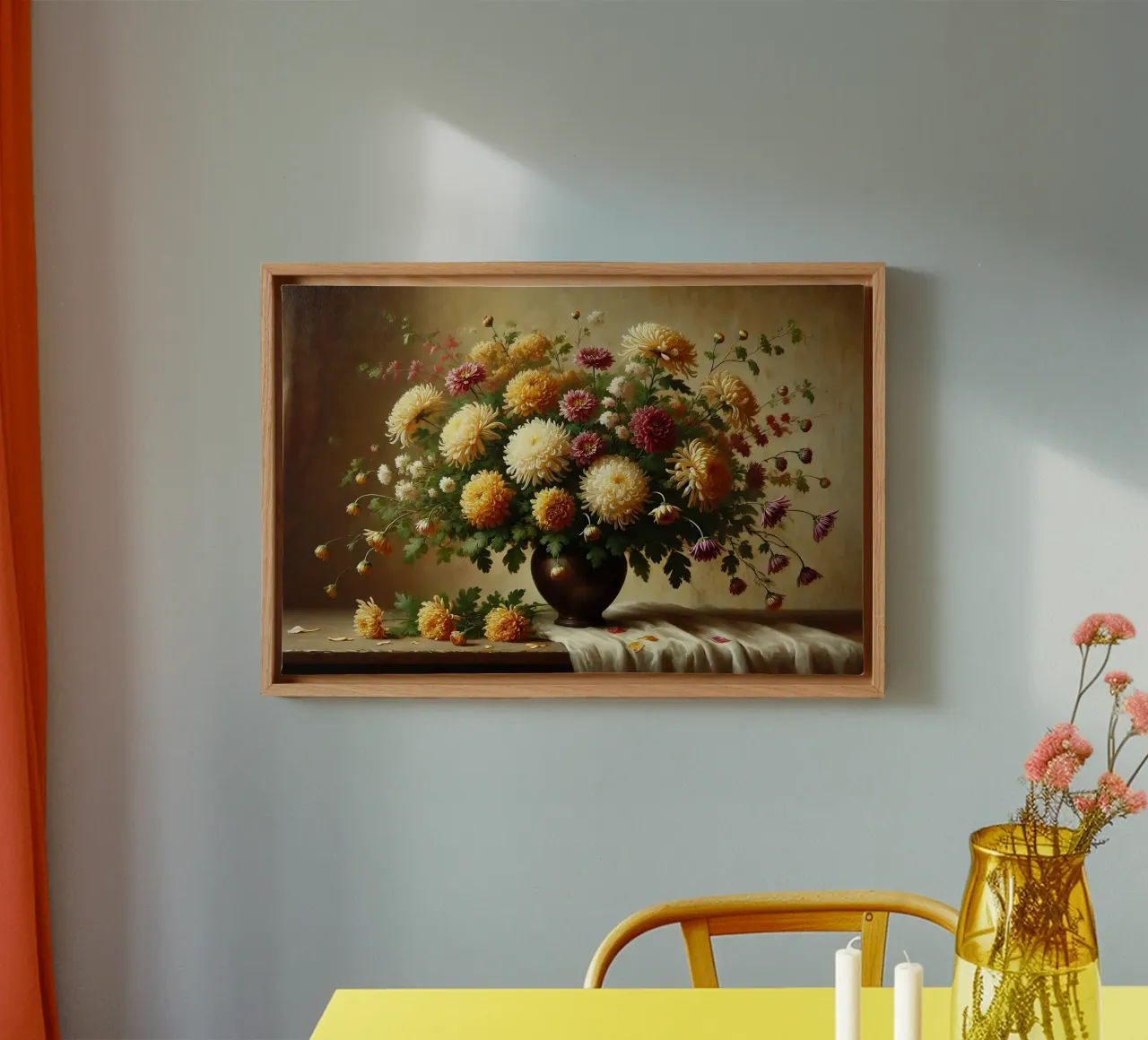 Bouquet vittoriano Shevanti tela con Cornice a cassetta da VintageBotanics