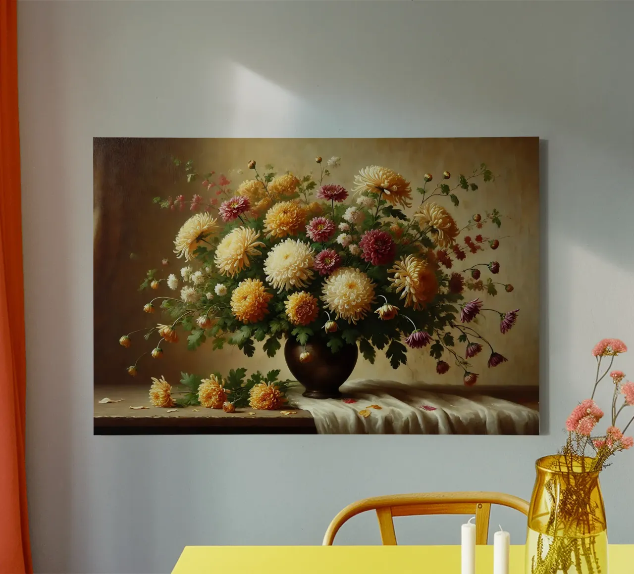 Bouquet vittoriano Shevanti tela con Cornice a cassetta da VintageBotanics