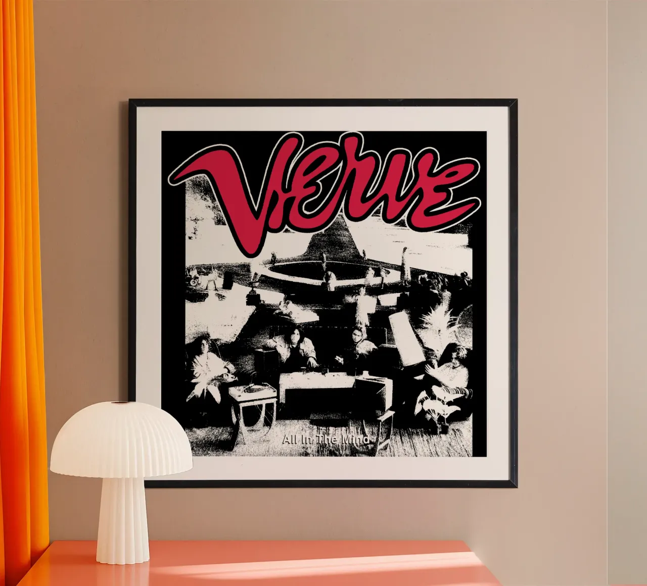 SIlhouette Il gruppo rock di Verven poster con telaio in alluminio da mannys_artt