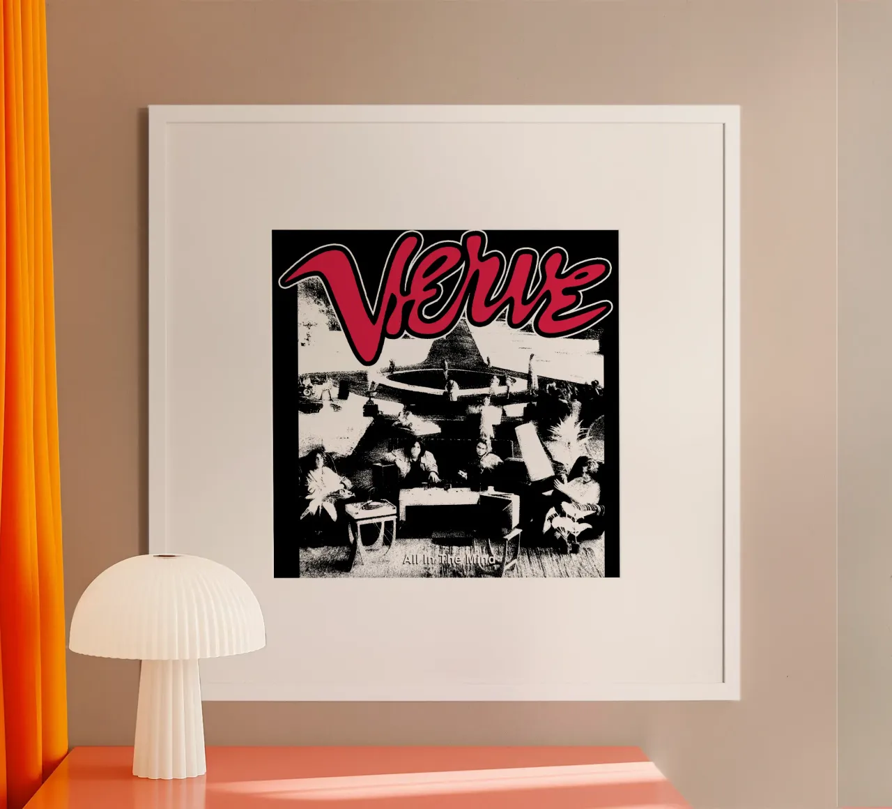 SIlhouette Il gruppo rock di Verven poster con telaio in alluminio da mannys_artt