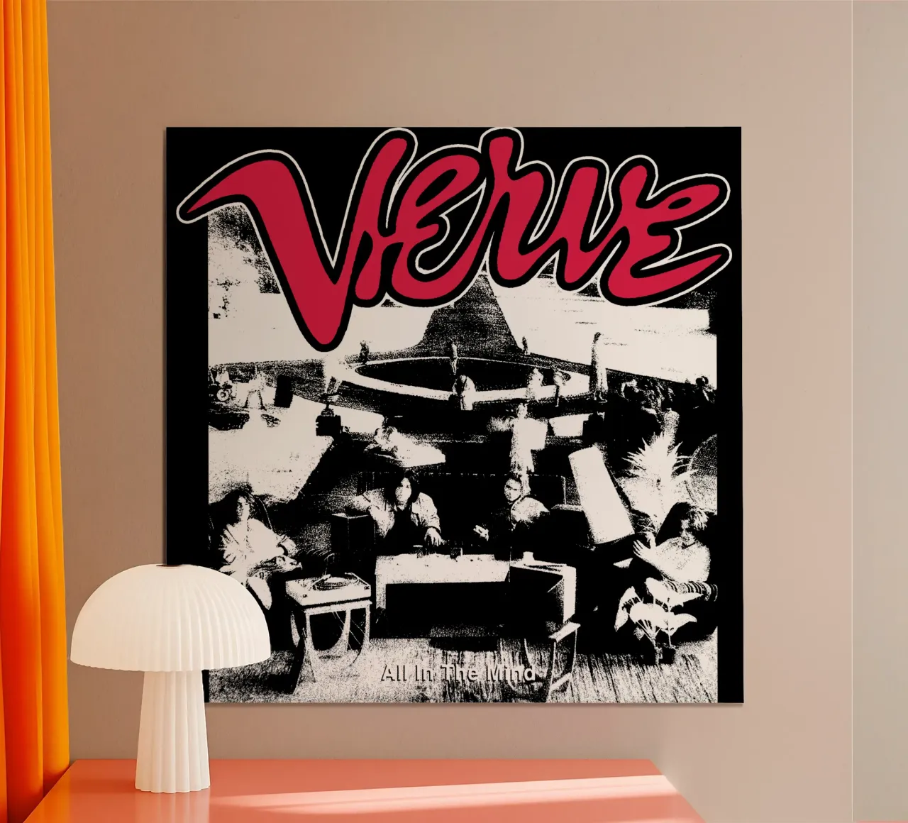 SIlhouette Il gruppo rock di Verven poster con telaio in alluminio da mannys_artt