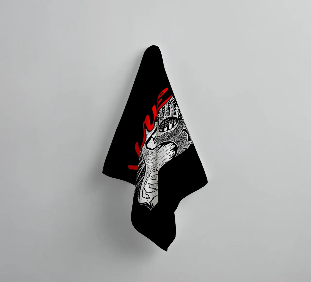 Silhouette The Verve Indle Band asciugamano da bagno da mannys_artt