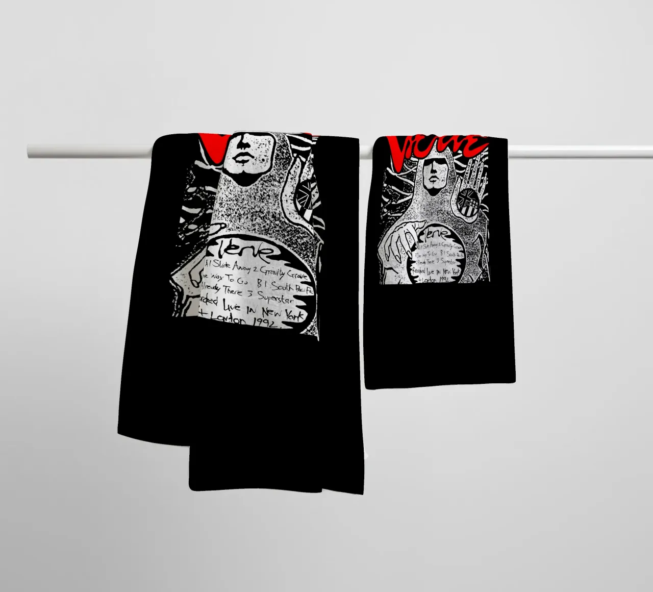 Silhouette The Verve Indle Band asciugamano da bagno da mannys_artt