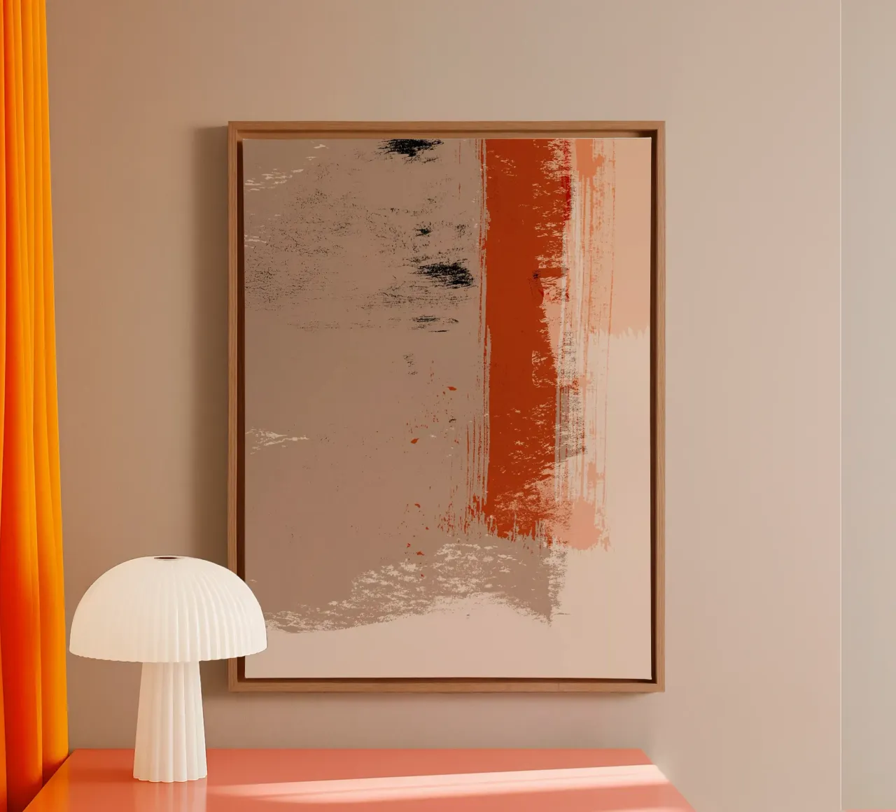 Surfaces 10 | Warm Abstract tela con Cornice a cassetta da sabidussi