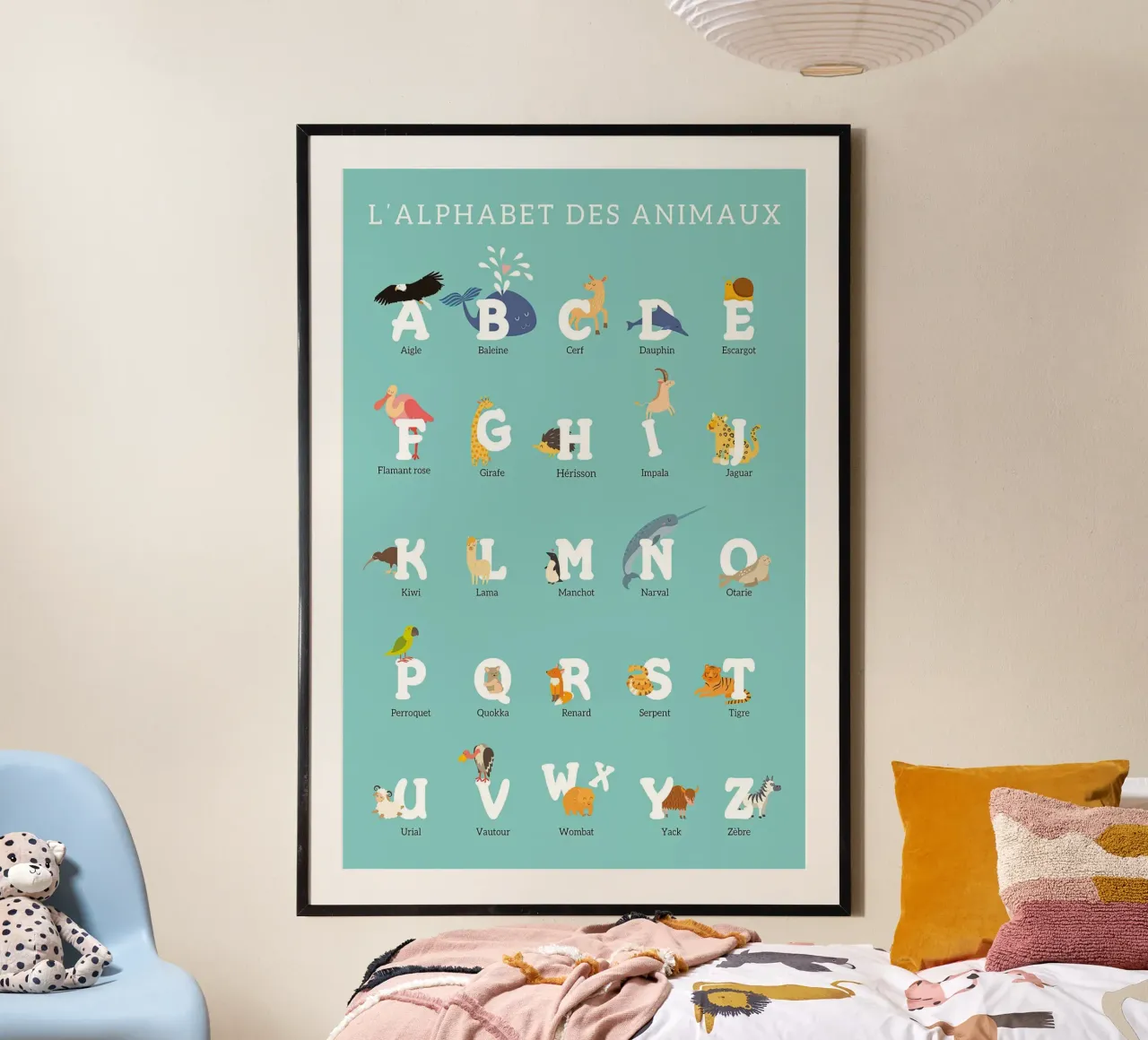Alfabeto degli animali francese poster da MelisaArt