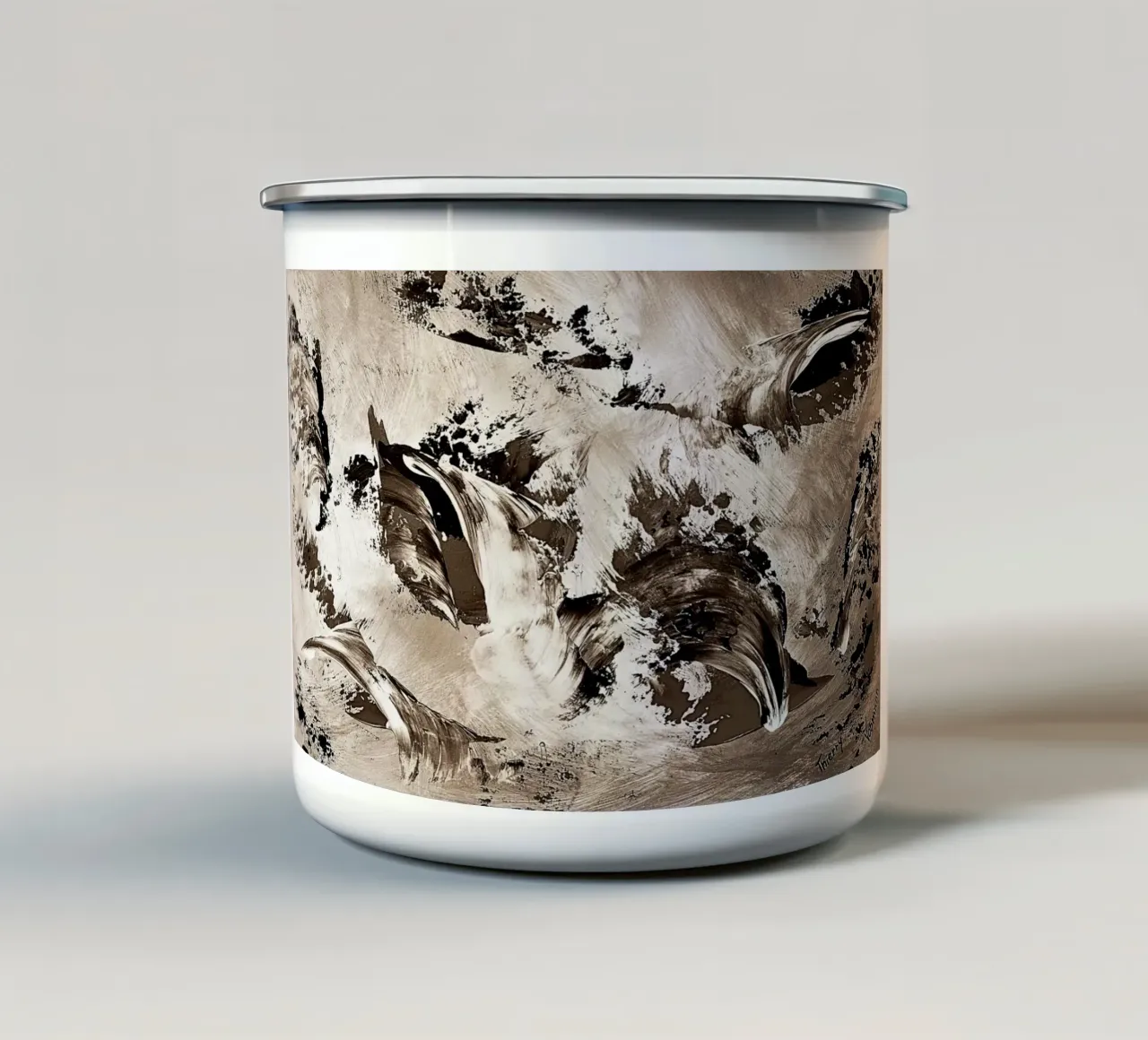 SEPIA 67 tazza in smalto da Thierry Vobmann Abstract painting